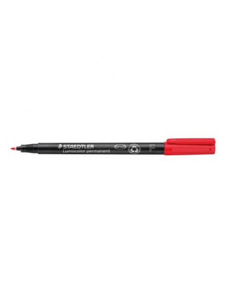 Penna a punta sintetica Staedtler Lumocolor permanent pen 318 F rosso 318-2