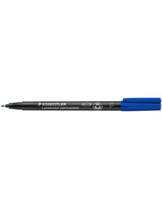 Penna a punta sintetica Staedtler Lumocolor permanent pen 318 F blu 318-3