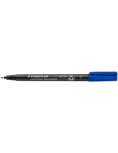 Penna a punta sintetica Staedtler Lumocolor permanent pen 318 F blu 318-3