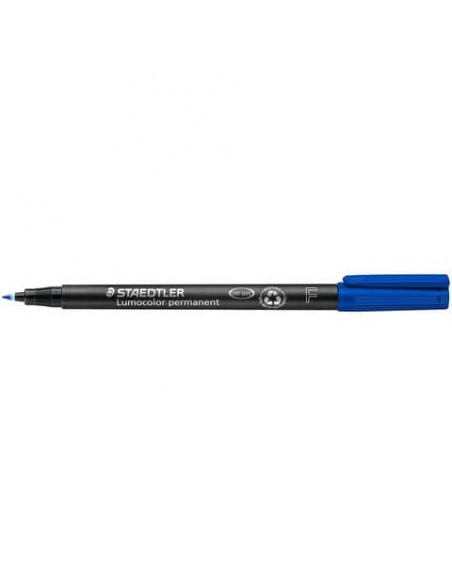 Penna a punta sintetica Staedtler Lumocolor permanent pen 318 F blu 318-3