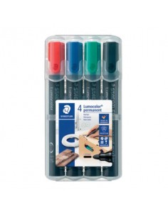 Marcatori permanente punta tonda Staedtler Lumocolor permanent marker 352 assortiti  astuccio da 4 pezzi - 352 WP4