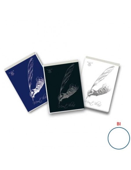 Blocco con punto metallico 70 fogli PIGNA Mont Blanc A5 a fogli bianchi assortiti - 0229120BI