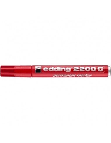 Marcatore permanente edding 2200 C punta scalpello 1-5 mm rosso E-2200C 002
