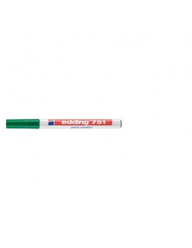 Marcatore a vernice edding 751 punta conica 1-2 mm verde E-751 004
