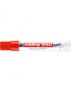 Marcatore a cera edding 950 punta conica 10 mm rosso E-950 002