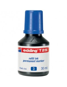 Inchiostro permanente per ricarica edding T 25 blu - 30 ml E-T25 003