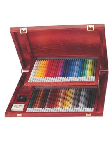Matite colorate Stabilo CarbOthello assortiti valigetta in legno da 60 - 1460-1