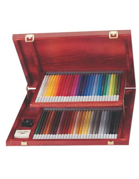 Matite colorate Stabilo CarbOthello assortiti valigetta in legno da 60 - 1460-1