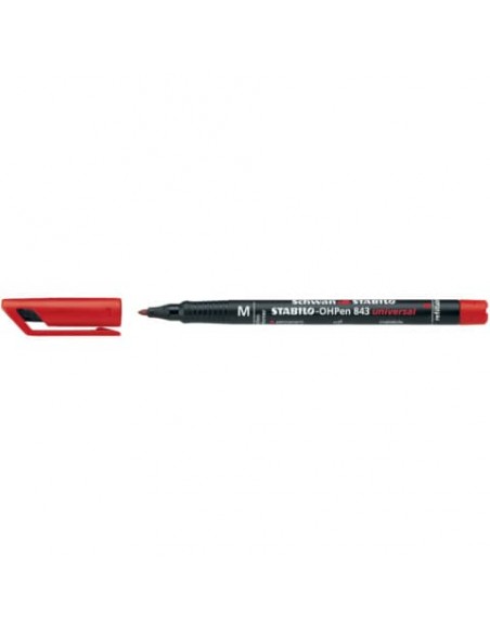Penna Stabilo OHPen universal Medio (M) 1 mm rosso 843/40