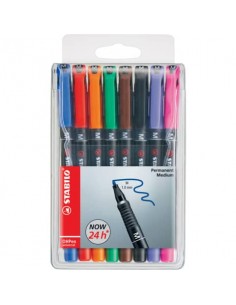 Penne Stabilo OHPen universal Medio (M) 1 mm assortiti astuccio da 8 - 843/8