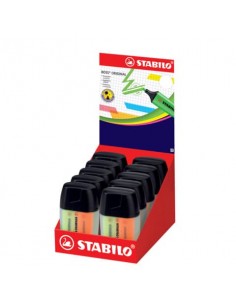 Evidenziatori Stabilo Boss Original Bicchiere  2-5 mm assortiti Contenitore in plastica da 4 - 7004-3