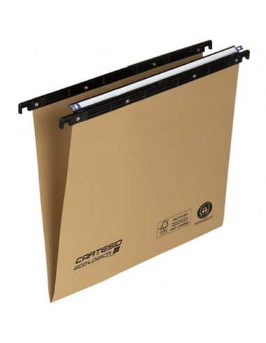Cartelle sospese orizzontali per cassetti CARTESIO ECO 33 cm fondo V avana conf. da 25 - 100/330-A1