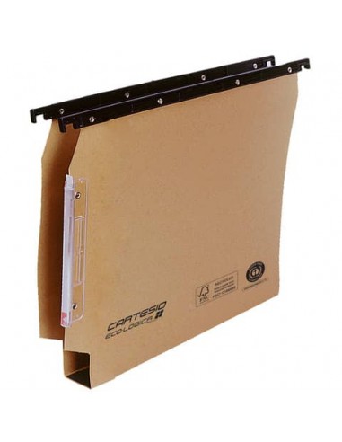 Cartelle sospese laterali per armadi CARTESIO ECO 33 cm fondo U 3 cm avana Conf. 25 pezzi - 114 F BETA 3 - A1