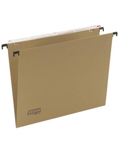 Cartelle sospese orizzontali per cassetti AVANA 33 cm fondo a V avana Conf. 50 pezzi - 060/330 Beta -B1