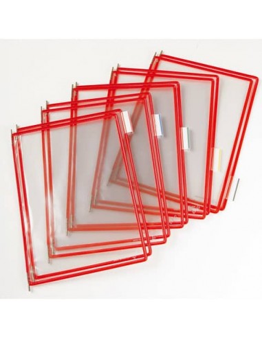 Buste per leggio Tarifold® T-Technic A4 rosso - PVC bordo rinforzato Conf. 10 pezzi - B114003