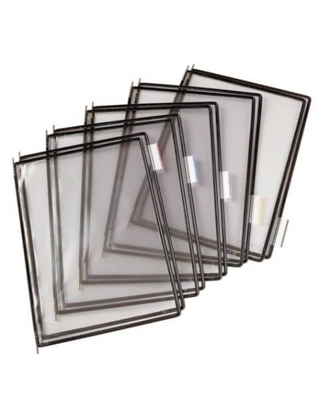 Buste per leggio Tarifold® T-Technic A4 nero - PVC bordo rinforzato Conf. 10 pezzi - B114007