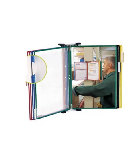 Leggio murale T-Technic Tarifold® con 10 buste in PVC A4 B414109
