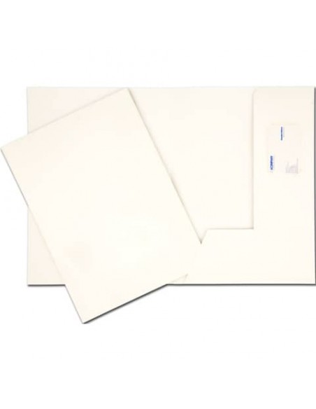 Cartelline a 2 lembi 4Mat A4 in bindakote 250 g/m² con alloggio biglietti da visita  cf. da 10 pz - 3740