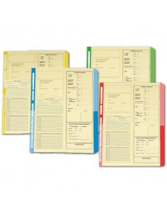 Cartelline a 2 lembi 4Pro dichiarazione dei redditi A4 cellulosa 225 g/m² dorso 2 cm verde conf. da 50 pezzi - 4175 03