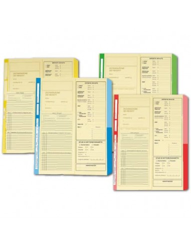 Cartelline a 2 lembi 4Pro dichiarazione dei redditi A4 cellulosa 225 g/m² dorso 2 cm verde conf. da 50 pezzi - 4175 03