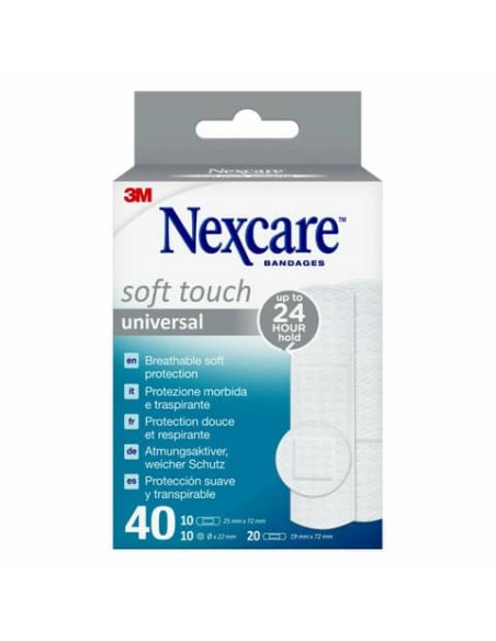 Cerotti Nexcare™ Universal Soft Touch Plaster - 3 misure assortiti - conf. 40 cerotti - 7100224107