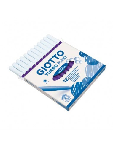 Pennarello GIOTTO Turbo Maxi punta grossa in fibra 5 mm violetto Conf. 12 pezzi - 456035