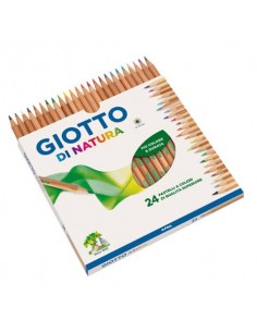 Matite colorate GIOTTO di Natura assortiti astuccio da 24 - 240700