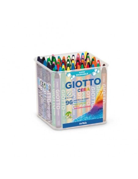 Pastelli a cera GIOTTO Cera assortiti  barattolo da 96 - 523600