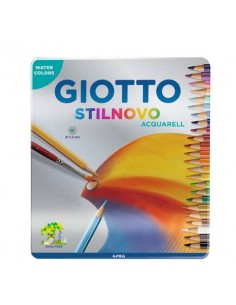 Matite acquarellabili GIOTTO Stilnovo Acquarell assortiti scatola in metallo da 24 - 25630000