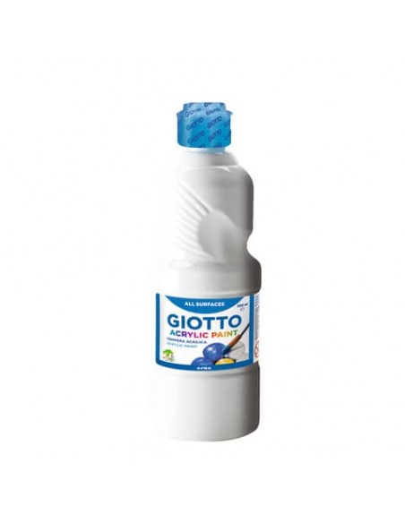 Tempera a base acrilica GIOTTO Acrylic Paint flacone 500 ml bianco 53370100