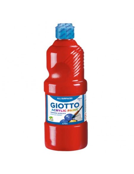 Tempera a base acrilica GIOTTO Acrylic Paint flacone 500 ml rosso 53370800