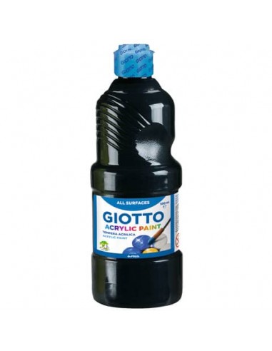 Tempera a base acrilica GIOTTO Acrylic Paint flacone 500 ml nero 53372400