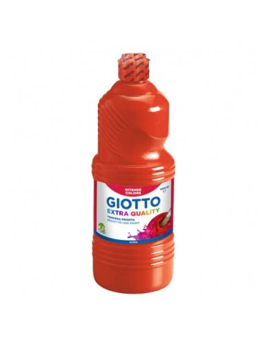 Tempera a base d'acqua GIOTTO Extra Quality flacone 1 lt rosso vermiglione 533407