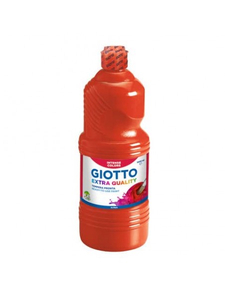 Tempera a base d'acqua GIOTTO Extra Quality flacone 1 lt rosso vermiglione 533407