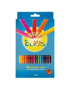 Matite colorate FILA Elios colori assortiti - Astuccio da 24 pastelli + temperino - F274300