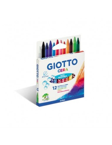 Pastelli a cera GIOTTO CERA assortiti  astuccio appendibile da 12 - 281200