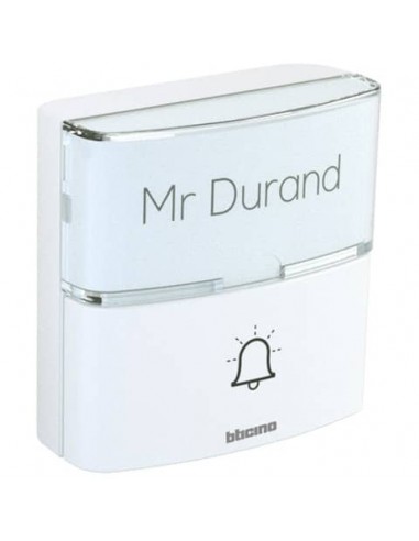 Pulsante aggiuntivo senza fili bticino per kit campanello Advanced bianco 393017D