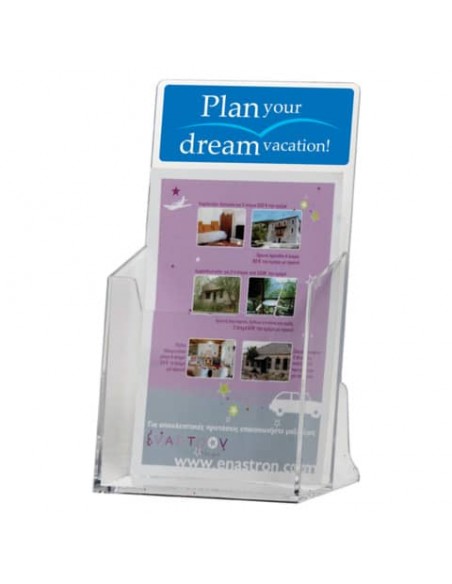 Portadepliant da tavolo o parete Q-Connect in polistirolo trasparente A4 KF04185