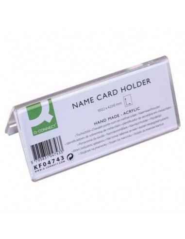 Portanome da tavolo Q-Connect in polimetilmetacrilato trasparente 95x42 mm - KF04743