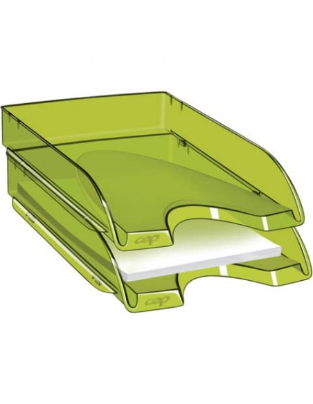 Vaschetta portacorrispondenza CepPro Happy impilabile CEP in polistirene max 450 fogli verde bambù - 1002000731