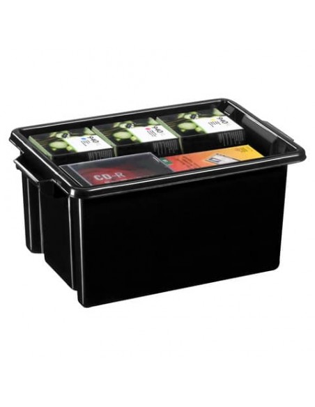 Contenitore per archivio documenti impilabile in polipropilene 14