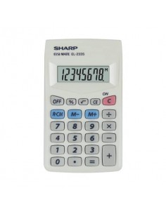 Calcolatrice tascabile SHARP con display a 8 cifre bianco SH-EL233SB