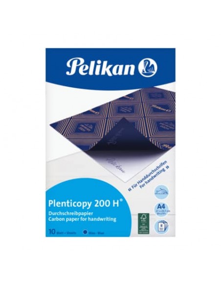 Carta da ricalco Pelikan Plenticopy 200H blu confezione 10 fogli - 434738
