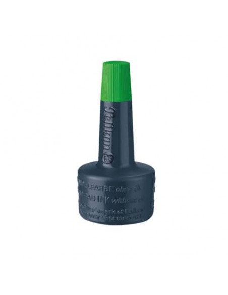 Inchiostro per timbri senza olio Pelikan flacone 28 ml verde 351239