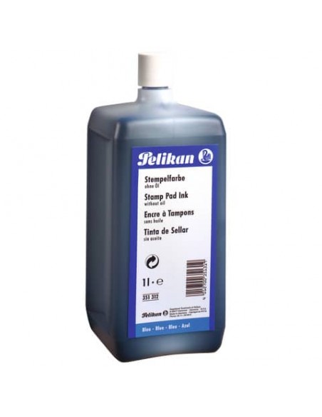 Inchiostro per timbri senza olio Pelikan bottiglia 1 litro blu 351312