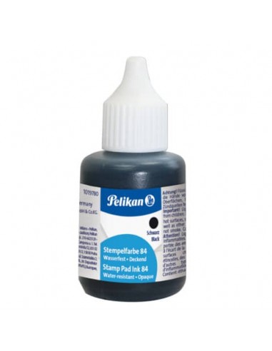 Inchiostro per timbri idrorepellente Pelikan tipo 84 flacone 30 ml nero 351460