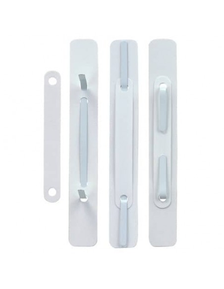 Fermafogli adesivi fastener Sei Rota con pressino bianco - passo 80 mm - conf. 100 pz. - 620045