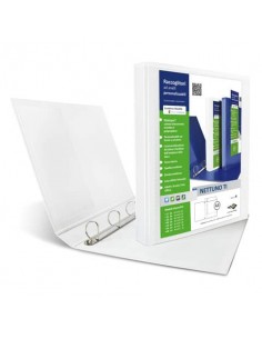 Raccoglitore personalizzabile Sei Rota Nettuno TI - 4 anelli a D 40 mm - A4 bianco - dorso 5