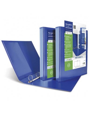 Raccoglitore personalizzabile Sei Rota Nettuno TI - 4 anelli a D 50 mm - A4 blu - dorso 7 cm - 36835047