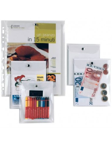 Busta con bottone Sei Rota Press 4E alto spessore 12x15